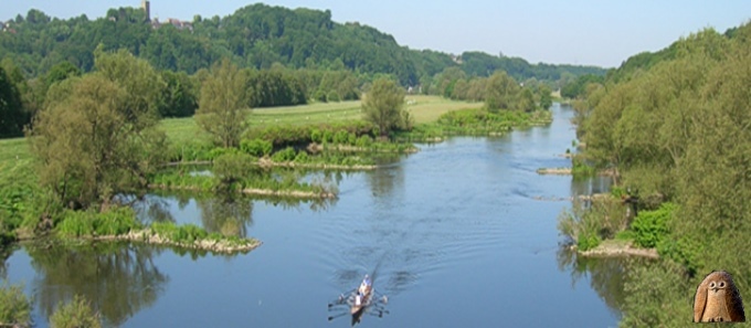 Die Ruhraue bei Kemnade mit Burg Blankenstein